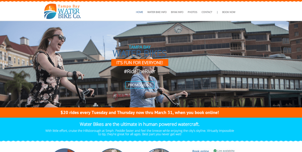 Tampa Bay Water Bike website